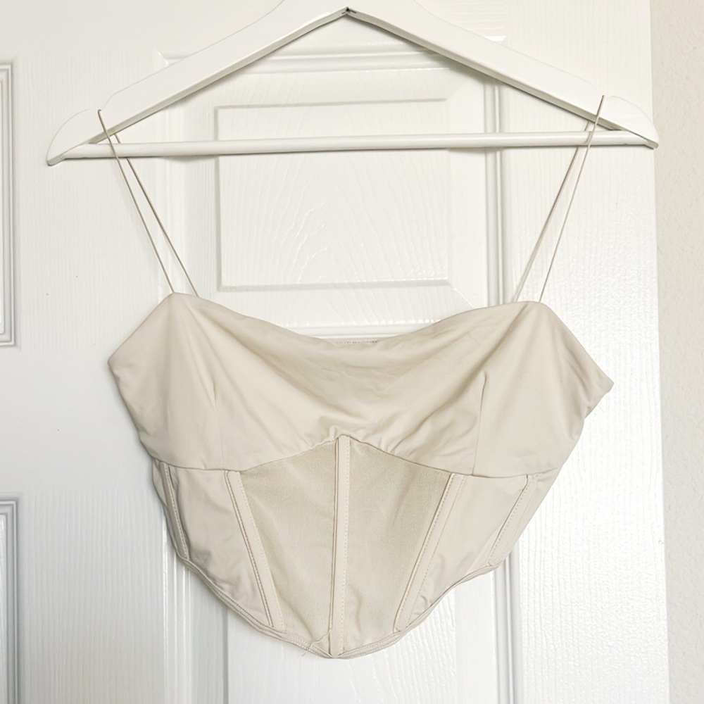 MESHKI Jada Mesh Corset Bustier Top - Picture 3 of 7
